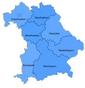 Karte Bayern